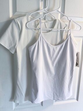 NEW Threads 4 Thought Cami Tank & Mariella Heather‎ Luxe Rib Tee Size L White